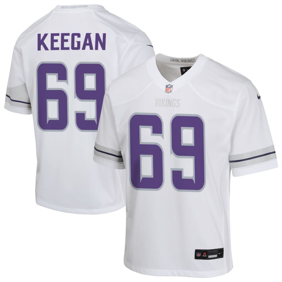 Trevor Keegan Youth Nike White Minnesota Vikings Alternate Custom Game Jersey