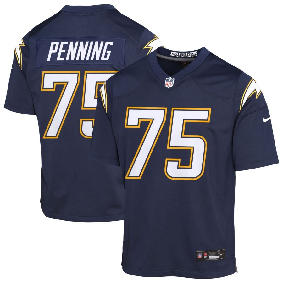 Trevor Penning Youth Nike Navy Los Angeles Chargers Alternate Super Chargers Game Custom Jersey