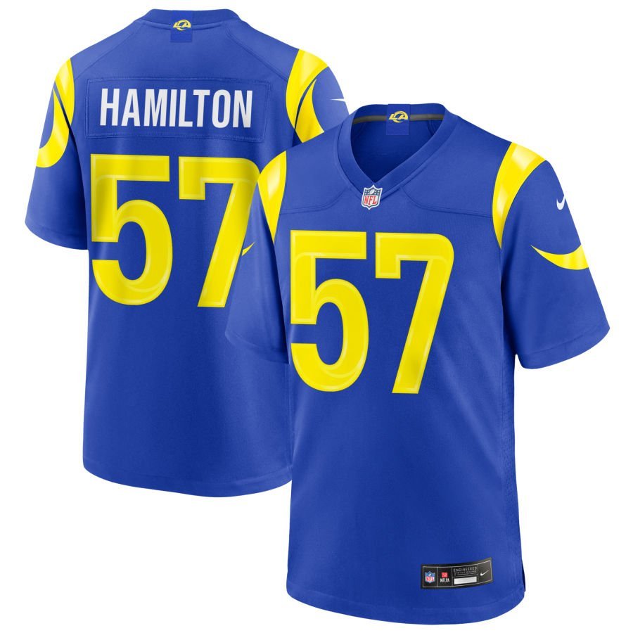 Ty Hamilton Youth Nike Royal Los Angeles Rams Custom Game Jersey