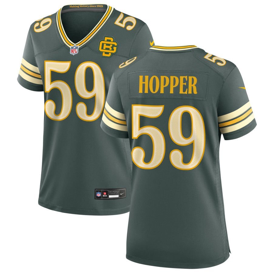 Ty’Ron Hopper Women’s Nike Green Green Bay Packers 2026 Rivalries Collection Game Custom Jersey