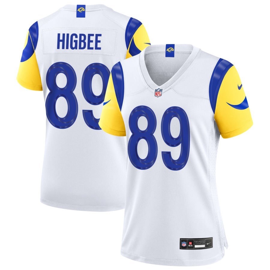 Tyler Higbee Women’s Nike White Los Angeles Rams Custom Game Jersey