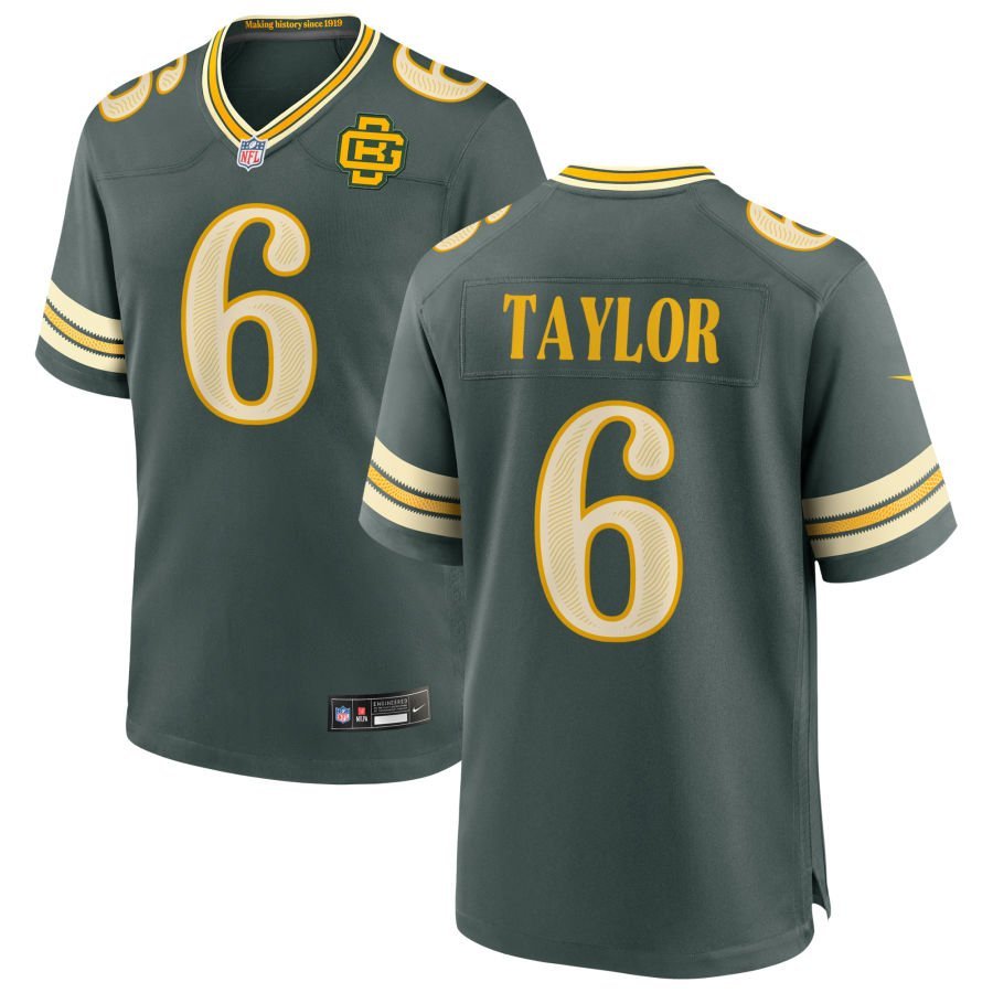 Tyrod Taylor Men’s Nike Green Green Bay Packers 2026 Rivalries Collection Game Custom Jersey