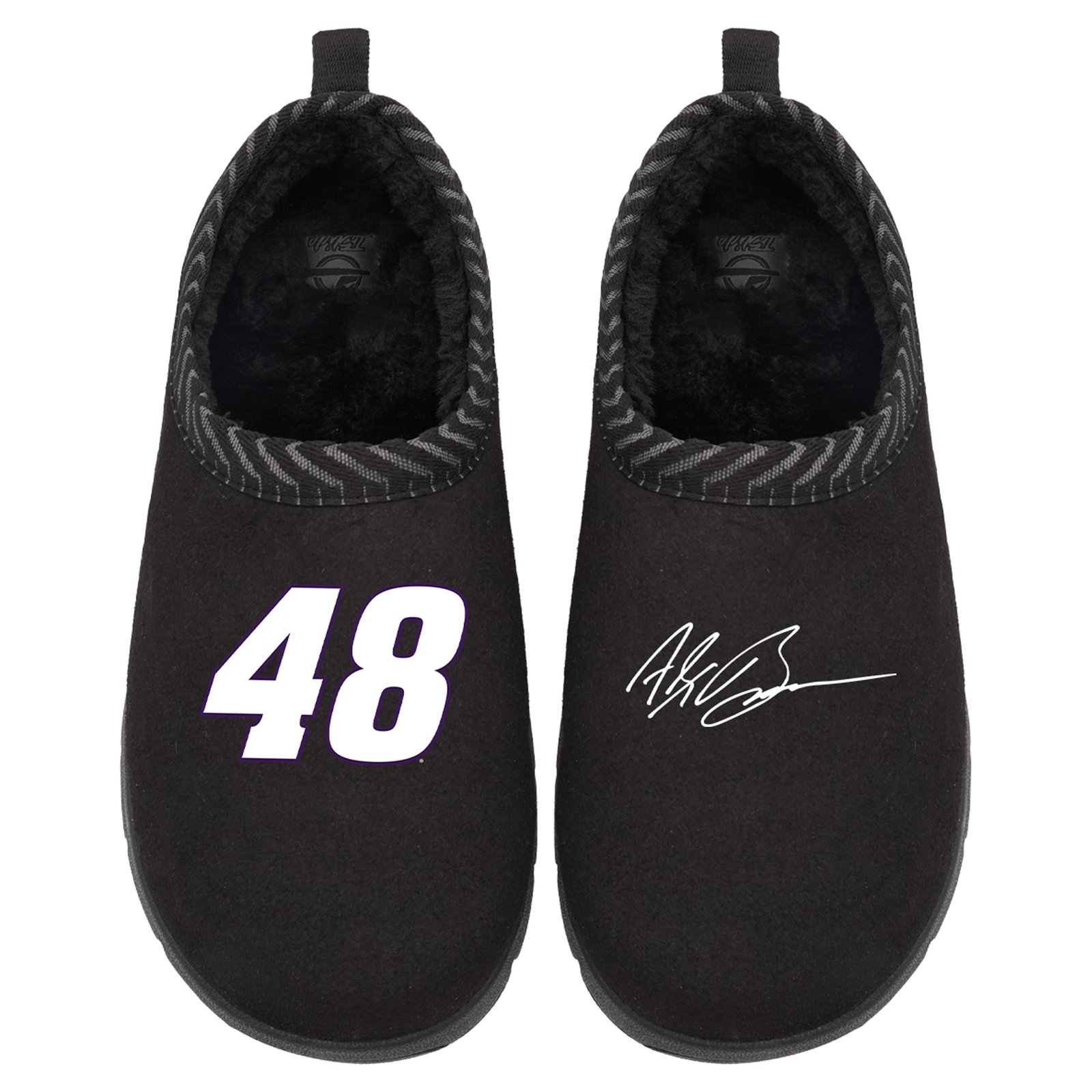 Unisex ISlide Black Alex Bowman Number & Signature Mission Slippers