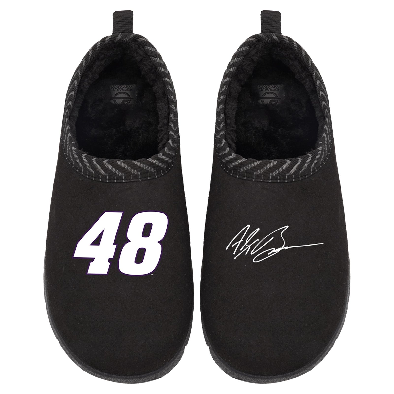 Unisex ISlide Black Alex Bowman Number & Signature Mission Slippers