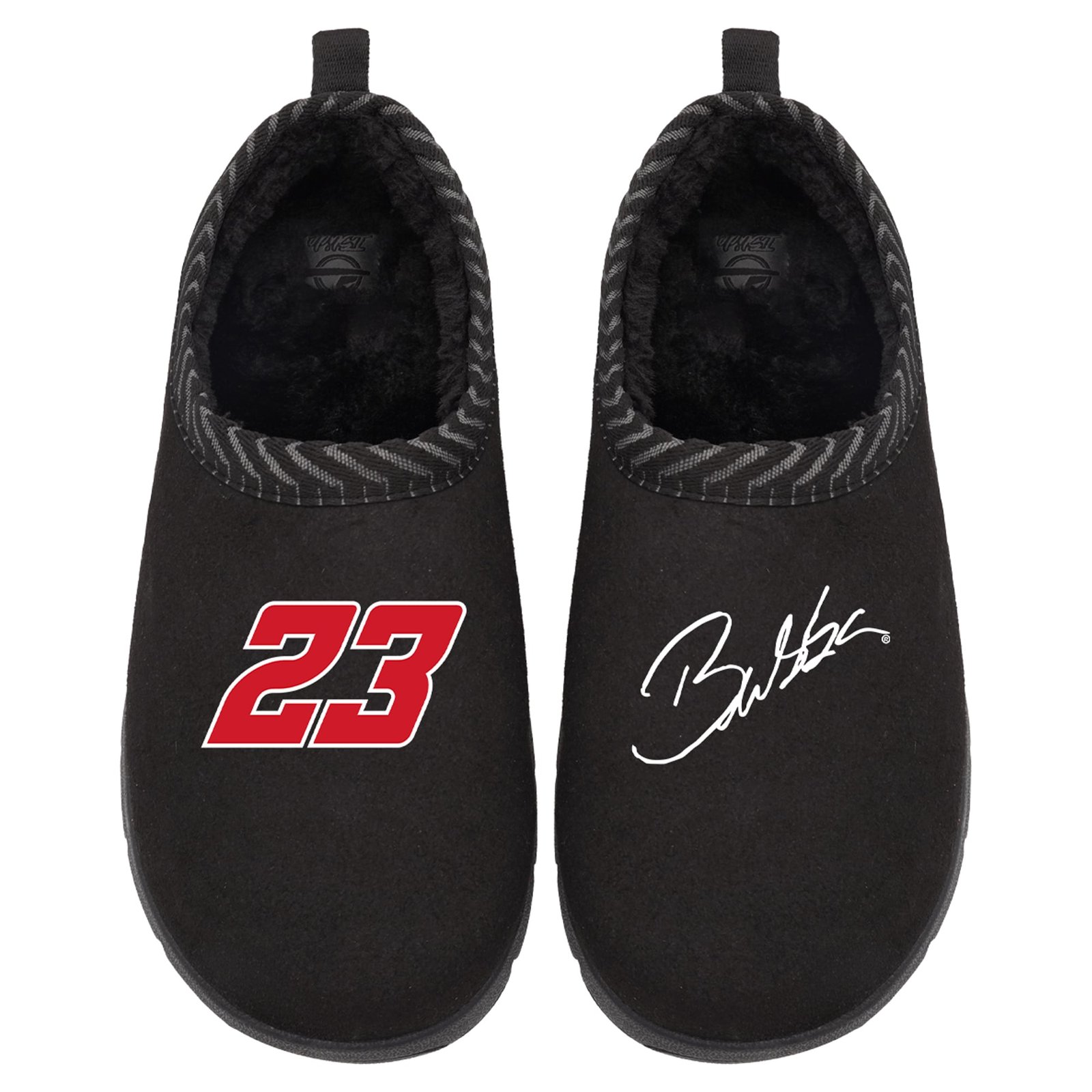 Unisex ISlide Black Bubba Wallace Number & Signature Mission Slippers