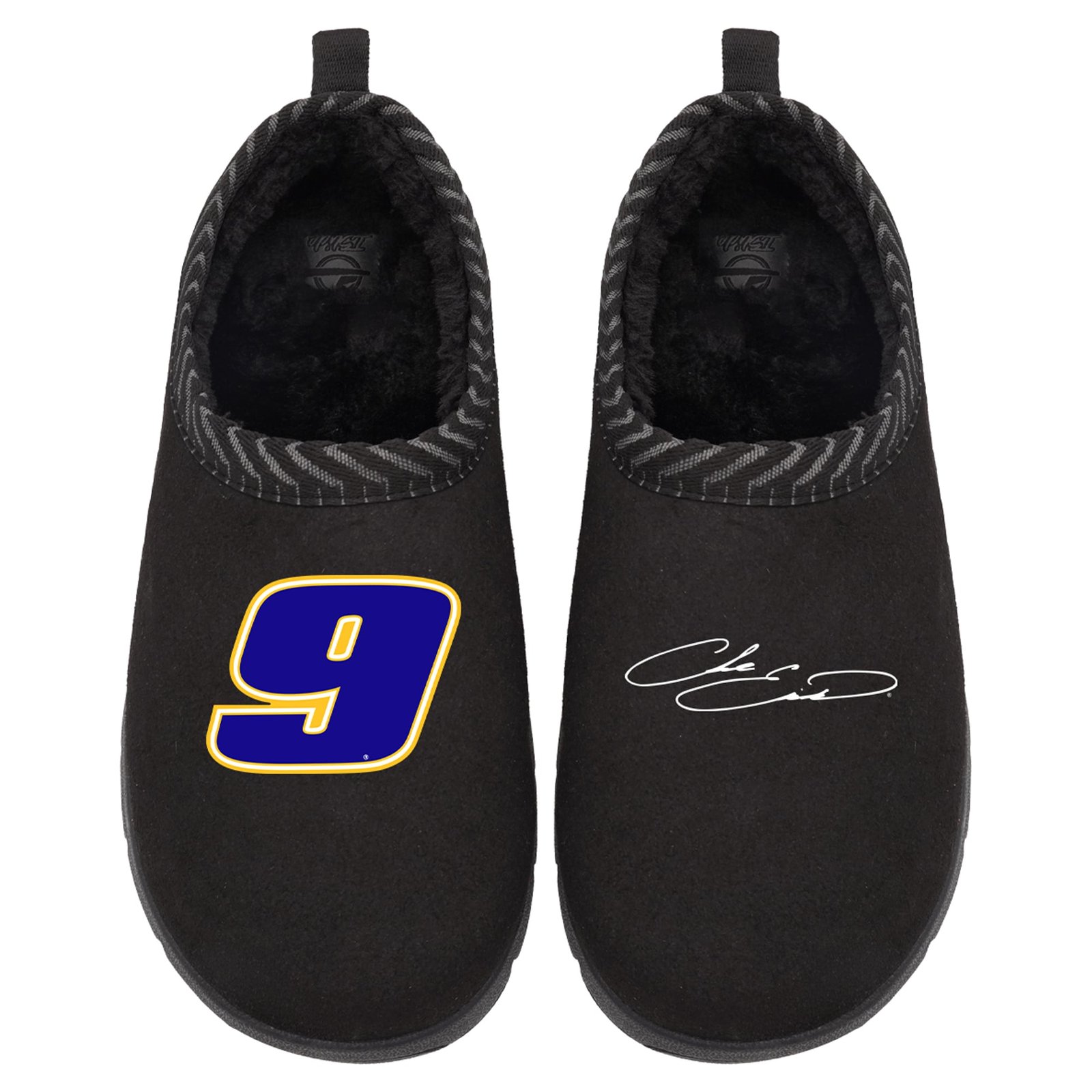 Unisex ISlide Black Chase Elliott Number & Signature Mission Slippers
