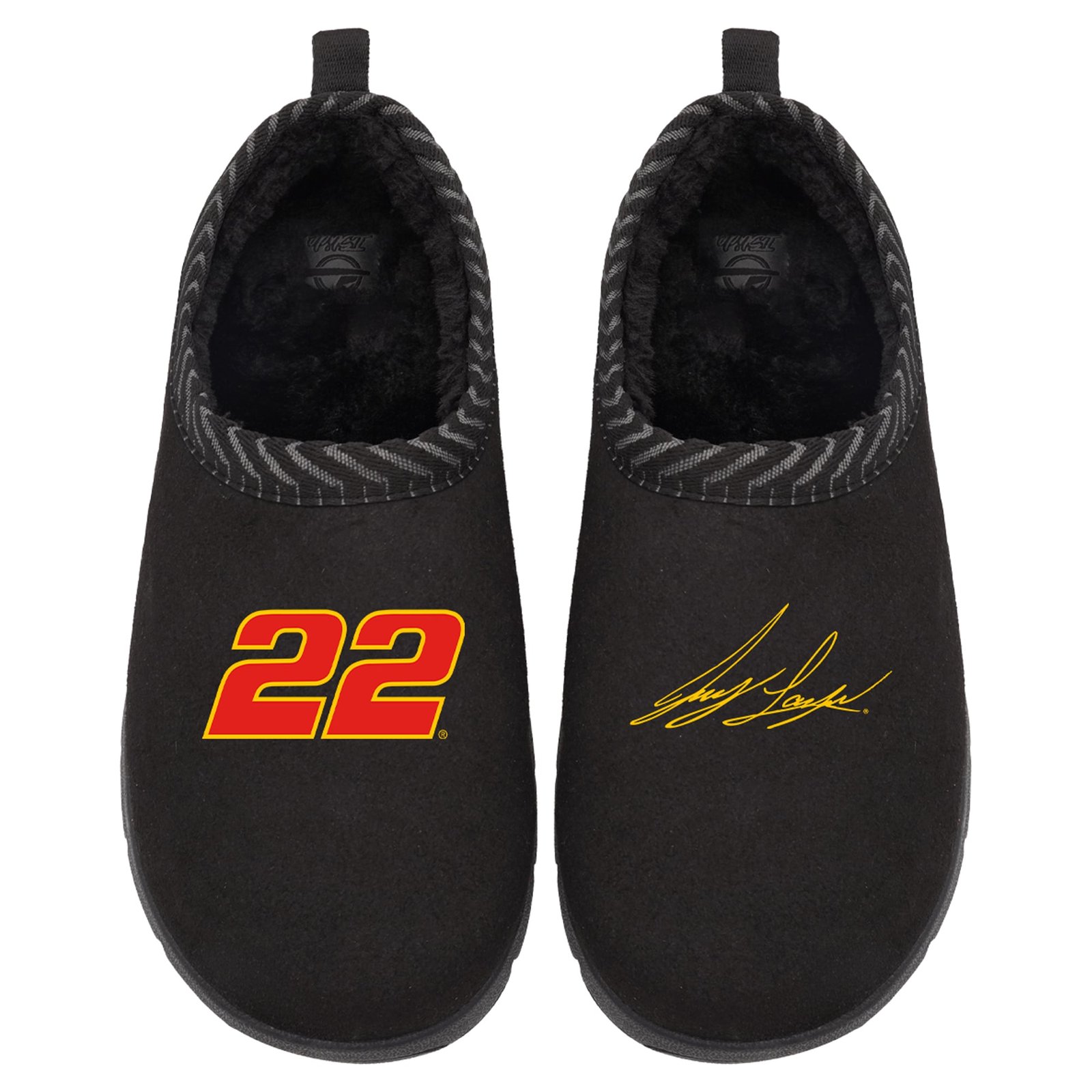 Unisex ISlide Black Joey Logano Number & Signature Mission Slippers