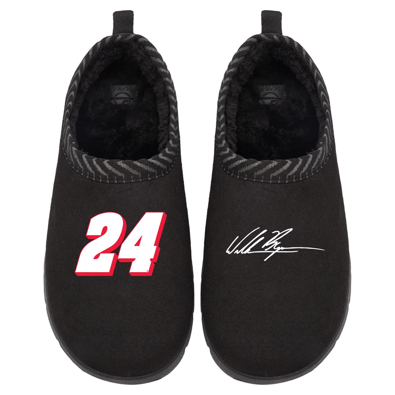 Unisex ISlide Black William Byron Number & Signature Mission Slippers