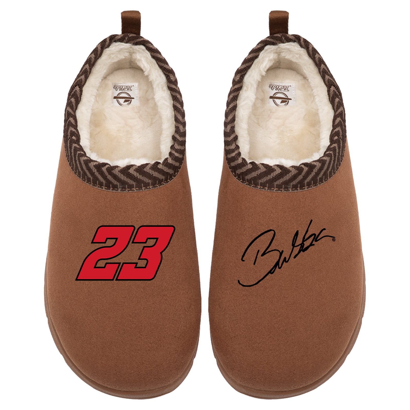 Unisex ISlide Brown Bubba Wallace Number & Signature Mission Slippers