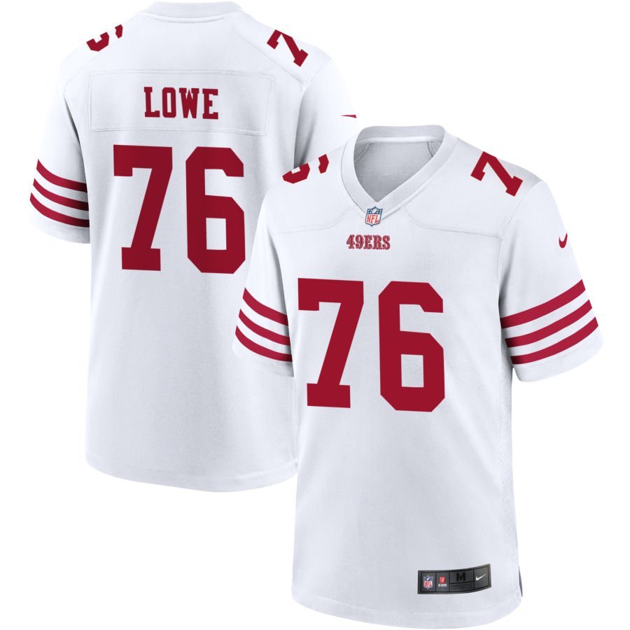 Vederian Lowe Men’s Nike White San Francisco 49ers Game Custom Player Jersey