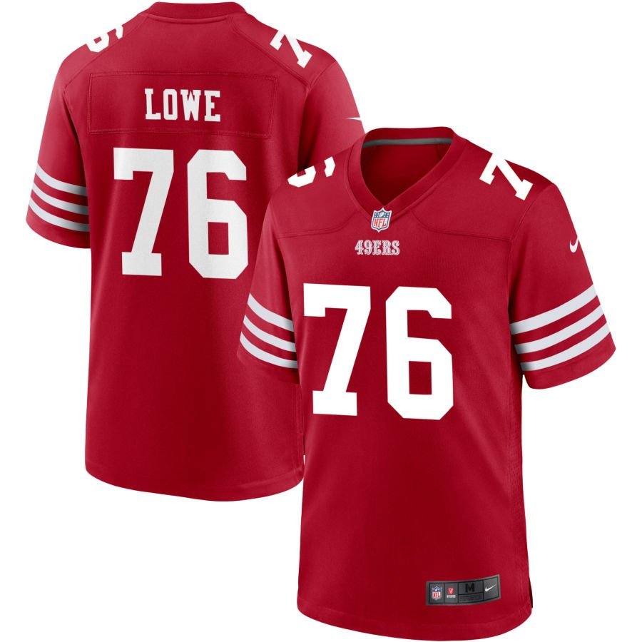 Vederian Lowe Youth Nike Scarlet San Francisco 49ers Game Custom Jersey