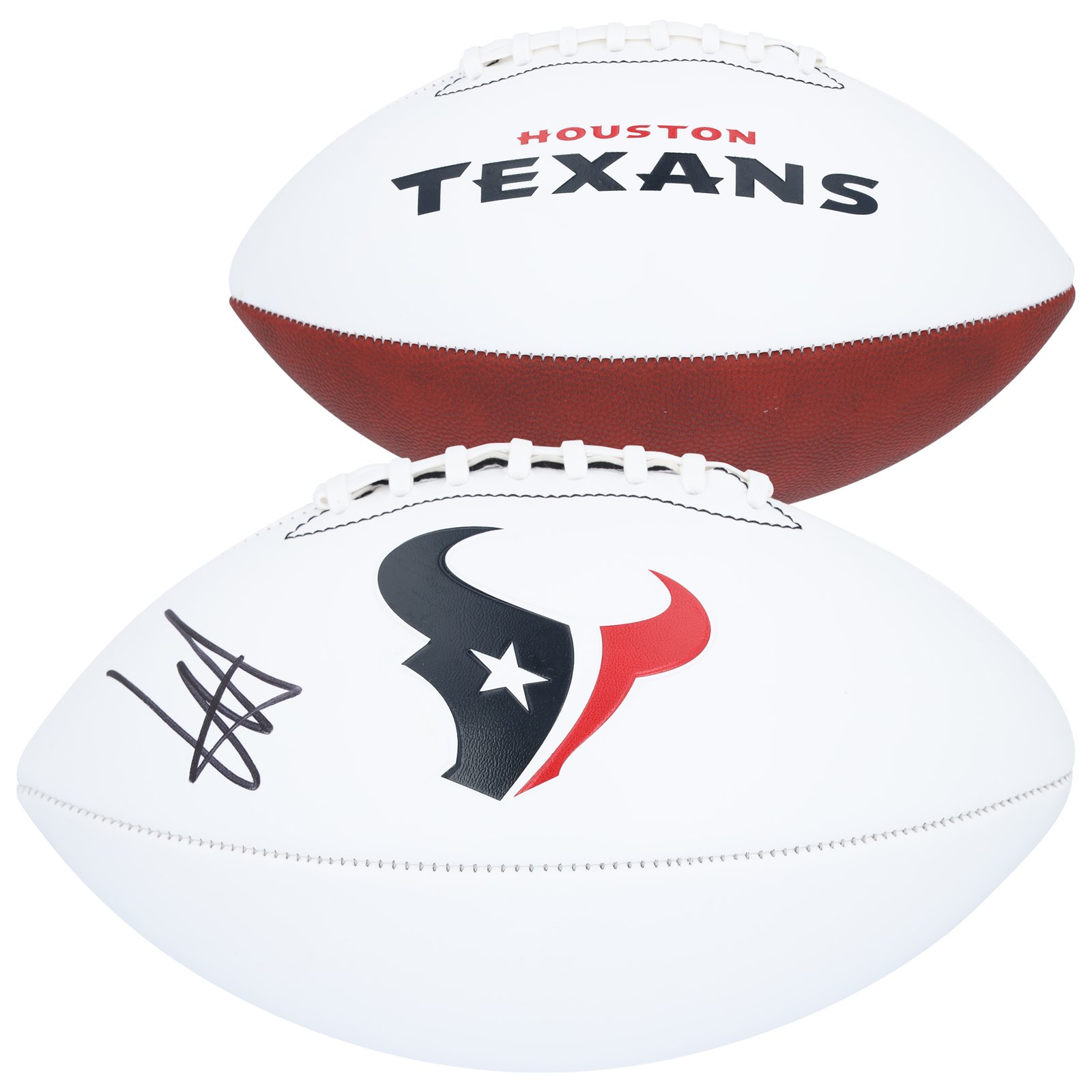 Will Anderson Jr. Houston Texans Autographed Franklin White Panel Football