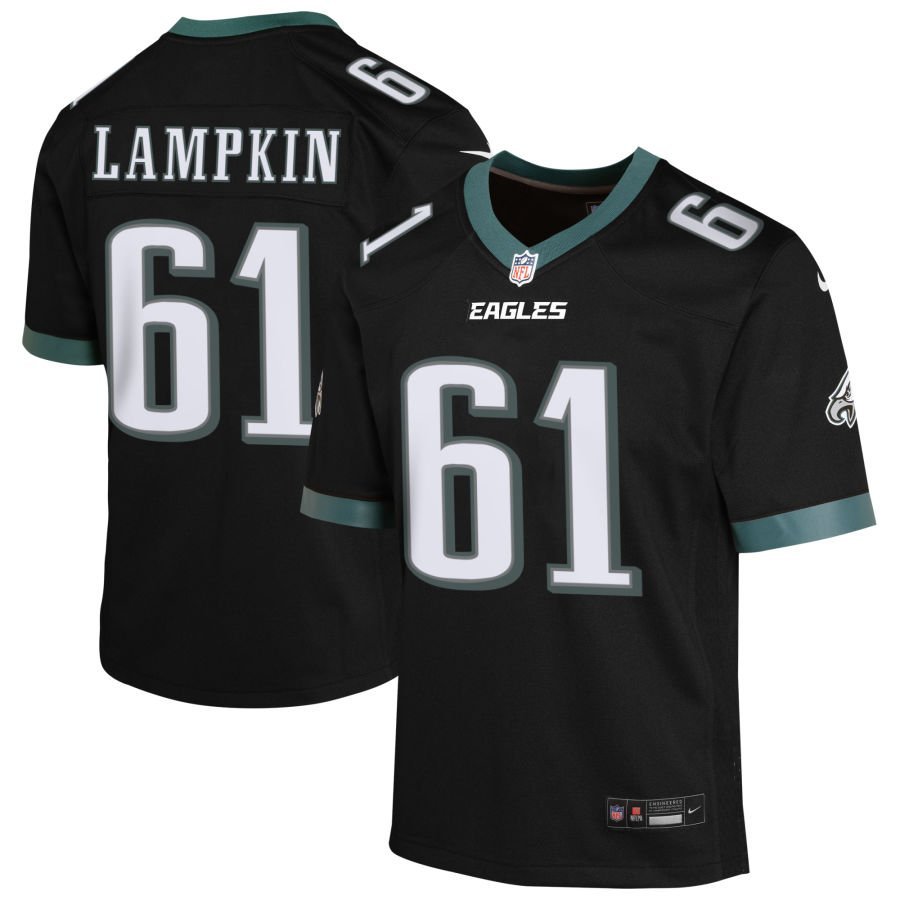 Willie Lampkin Youth Nike Black Philadelphia Eagles Alternate Custom Game Jersey