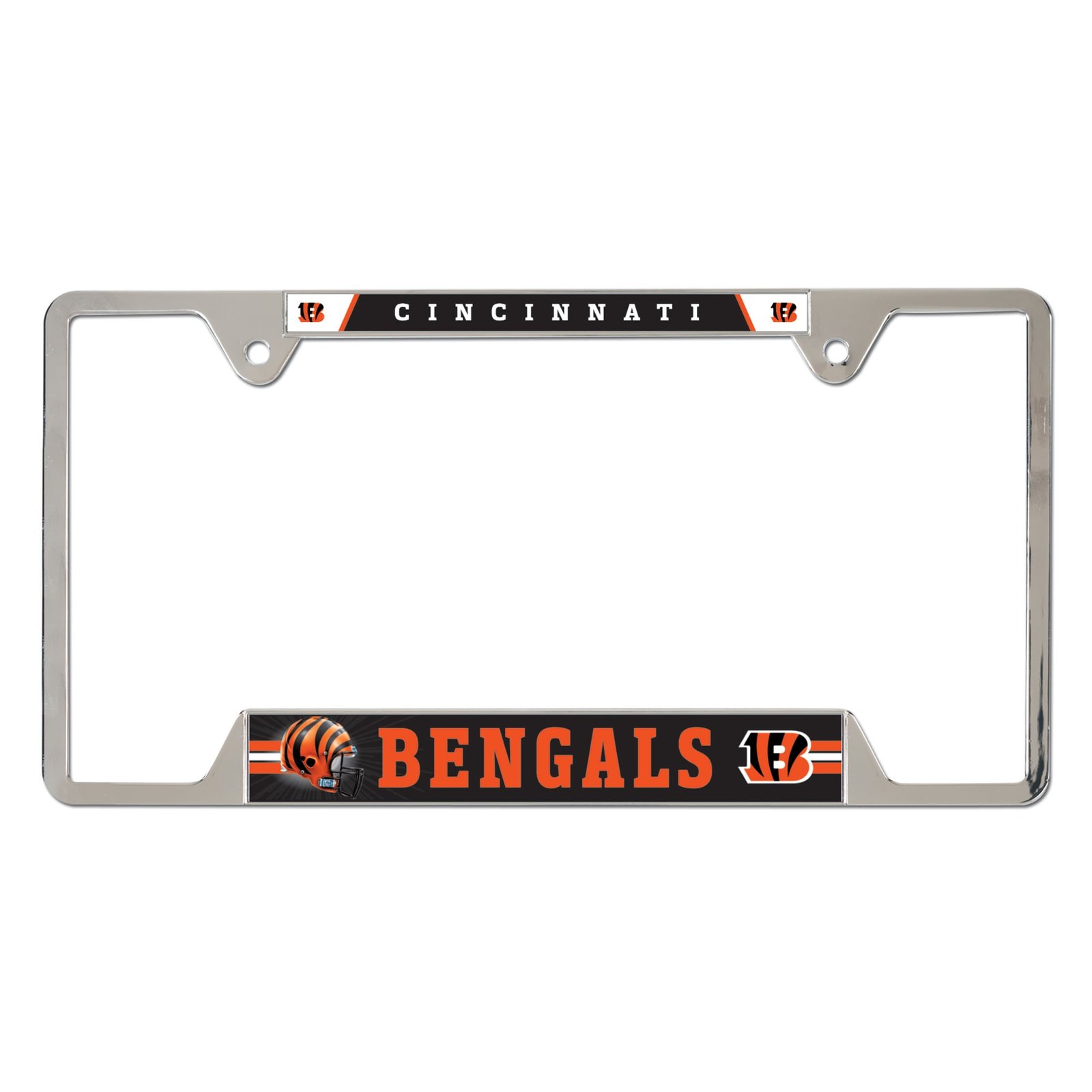 WinCraft Cincinnati Bengals Chrome Plated Metal License Plate Frame
