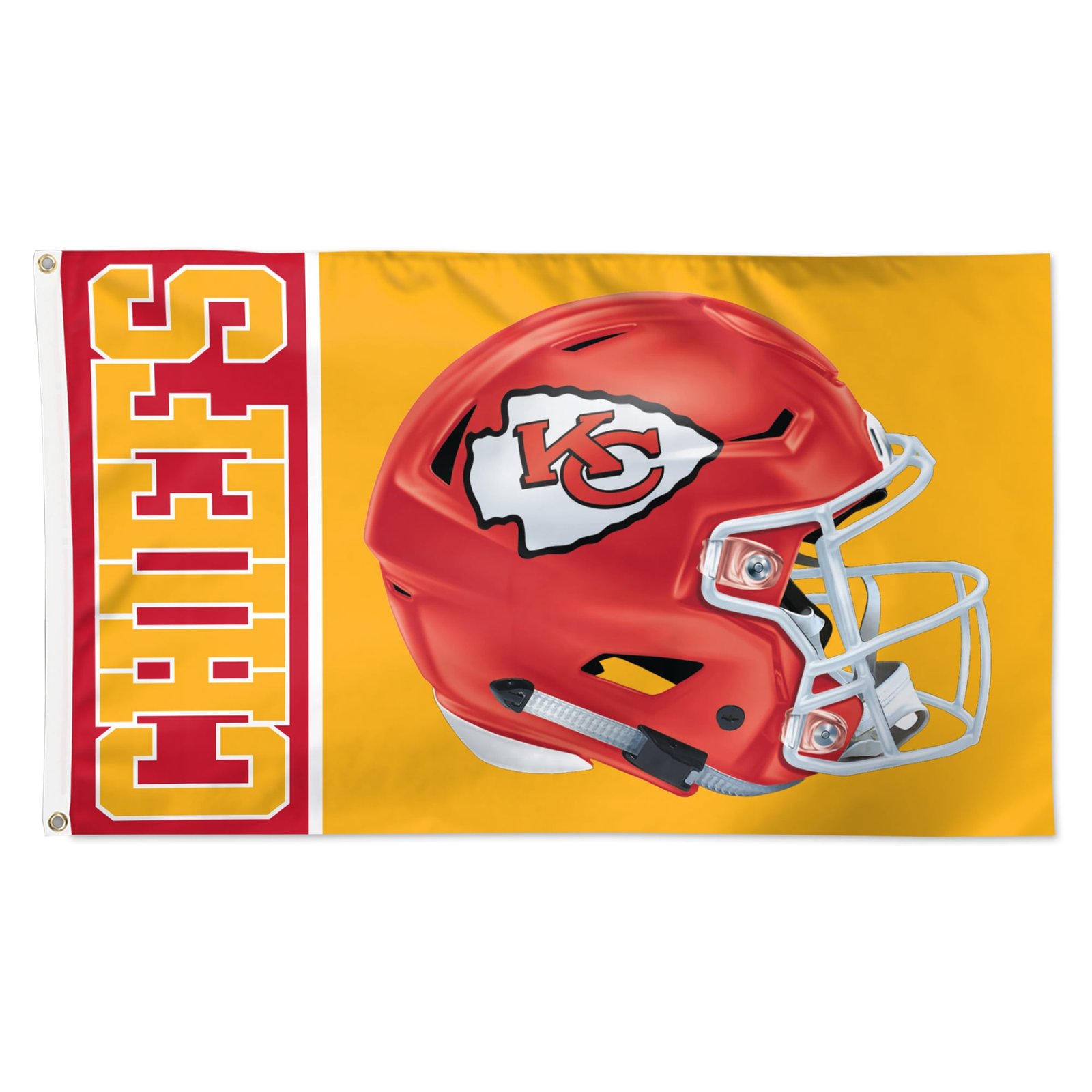 WinCraft Kansas City Chiefs 3′ x 5′ Helmet Deluxe Single-Sided Flag