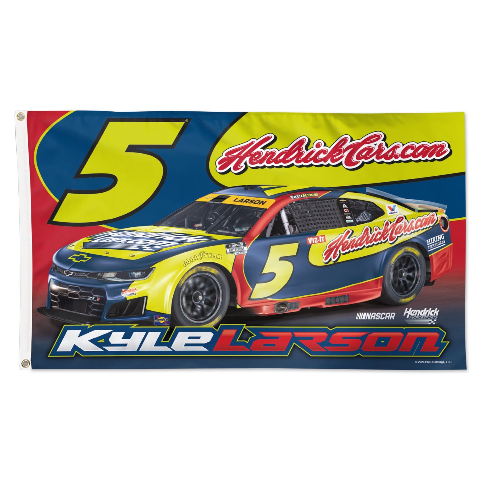 WinCraft Kyle Larson Hendrick’s Tribute 3′ x 5′ One-Sided Deluxe Flag WinCraft Kyle Larson Hendrick’s Tribute 3′ x 5′ One-Sided Deluxe Flag