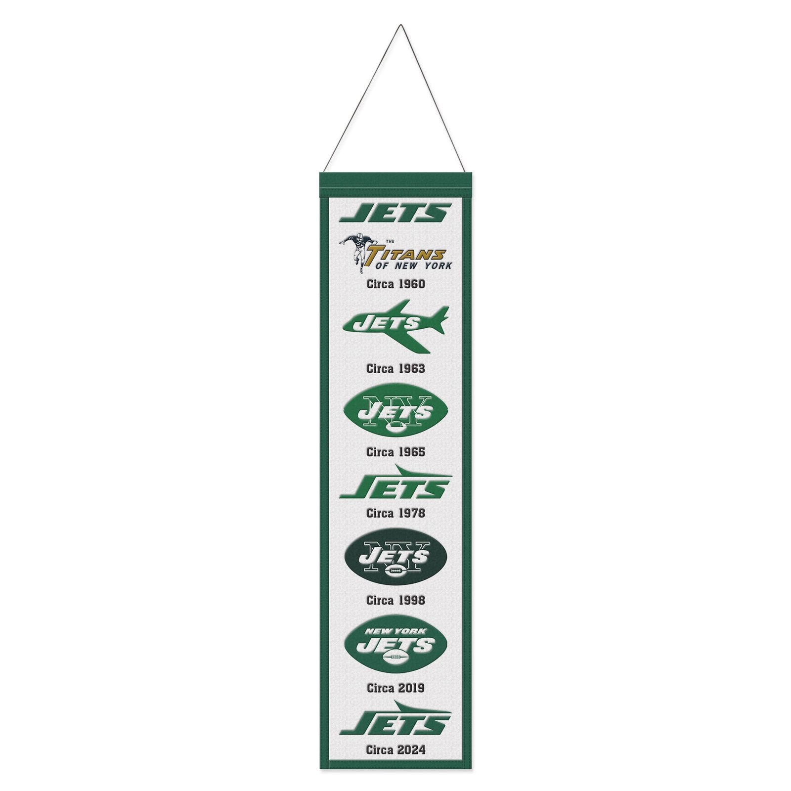 WinCraft New York Jets 8″ x 32″ Wool Evolution Banner