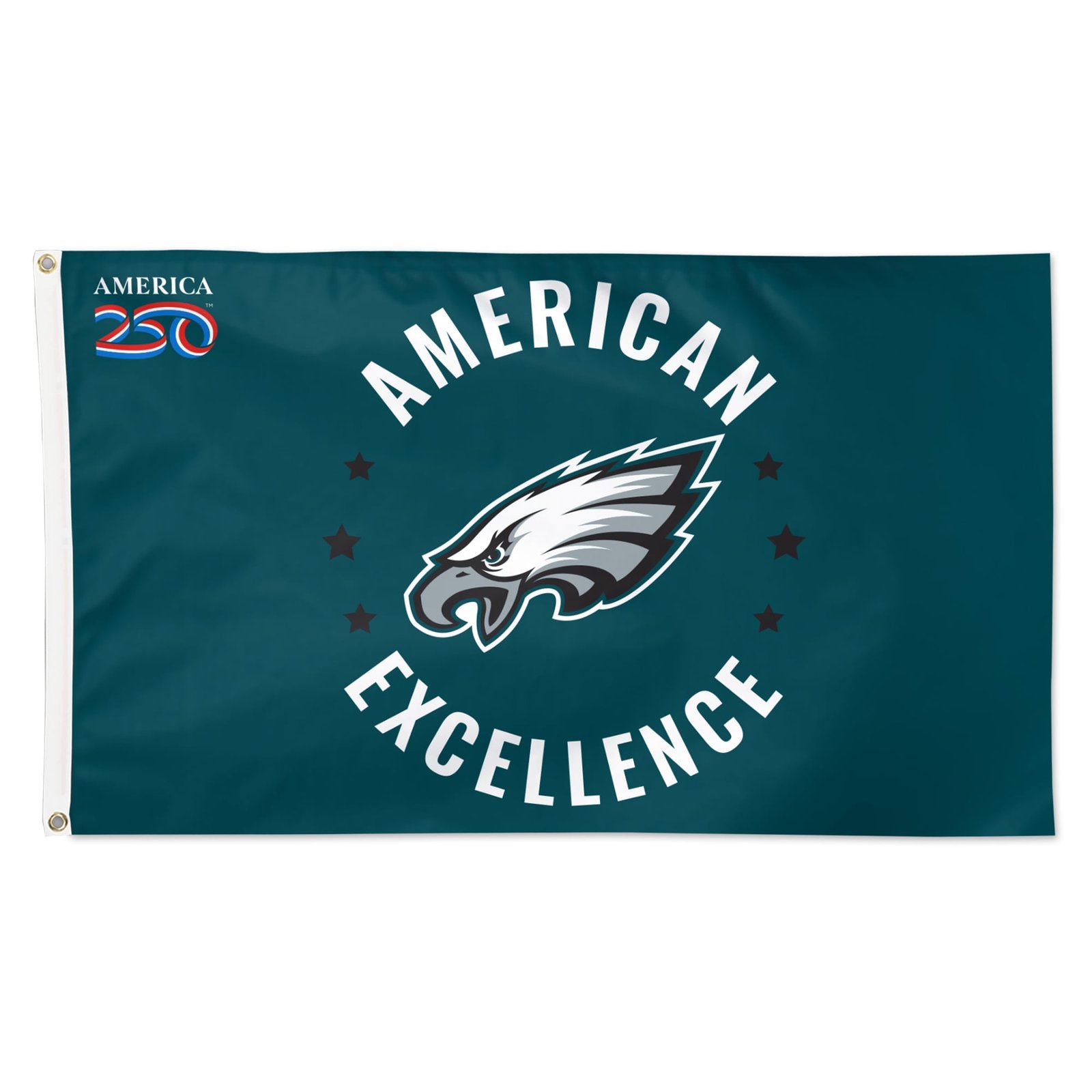 WinCraft Philadelphia Eagles 3′ x 5′ One-Sided America 250 Deluxe Flag