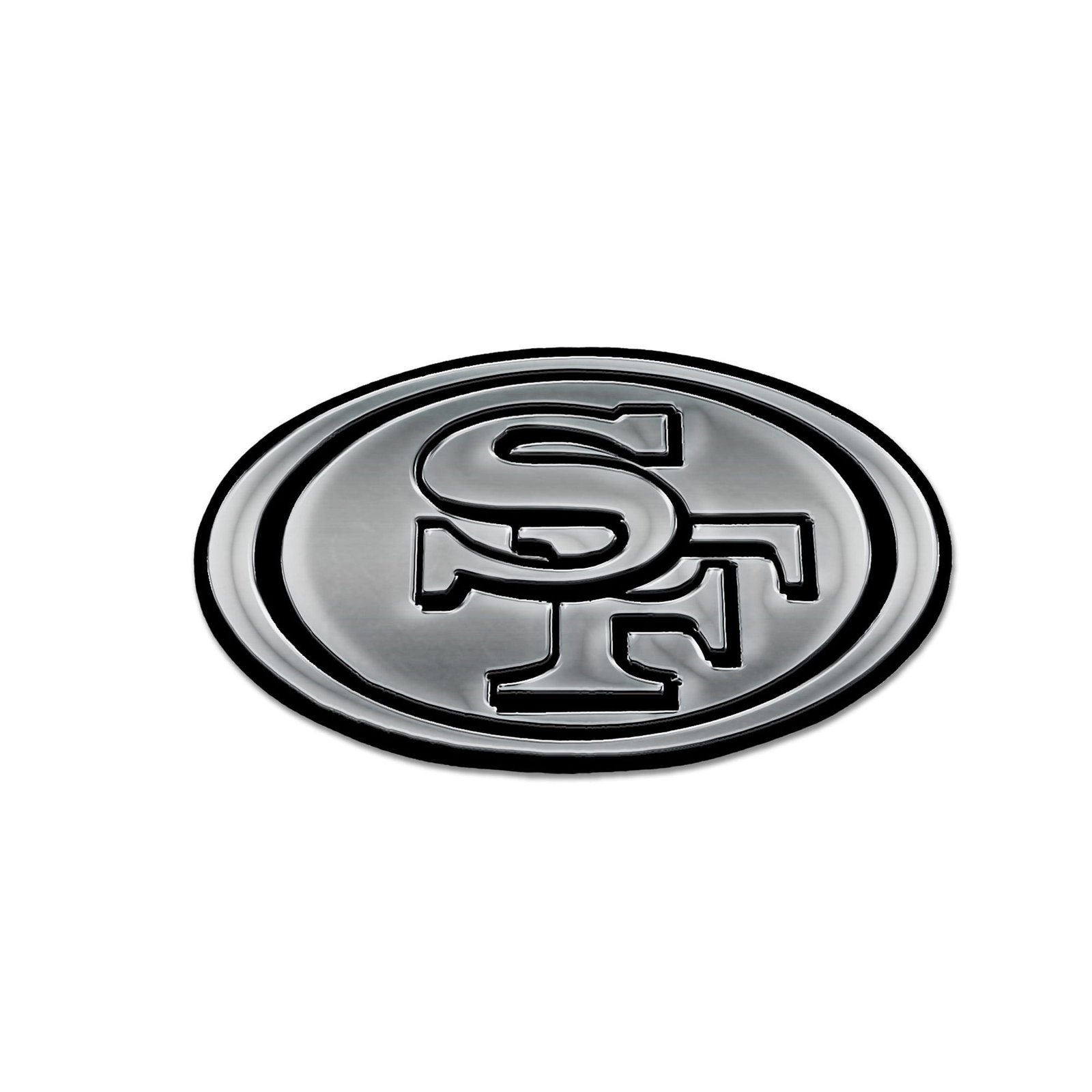 WinCraft San Francisco 49ers Chrome Auto Emblem