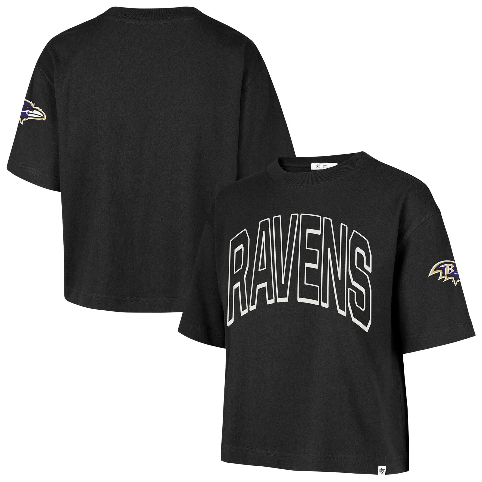 Women’s ’47 Black Baltimore Ravens Call Out Reed City T-Shirt