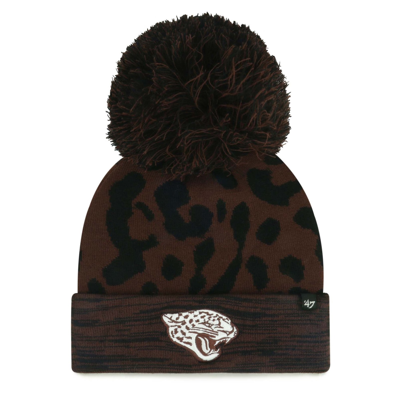 Women’s ’47 Brown Jacksonville Jaguars Cacao Cuffed Knit Hat with Pom