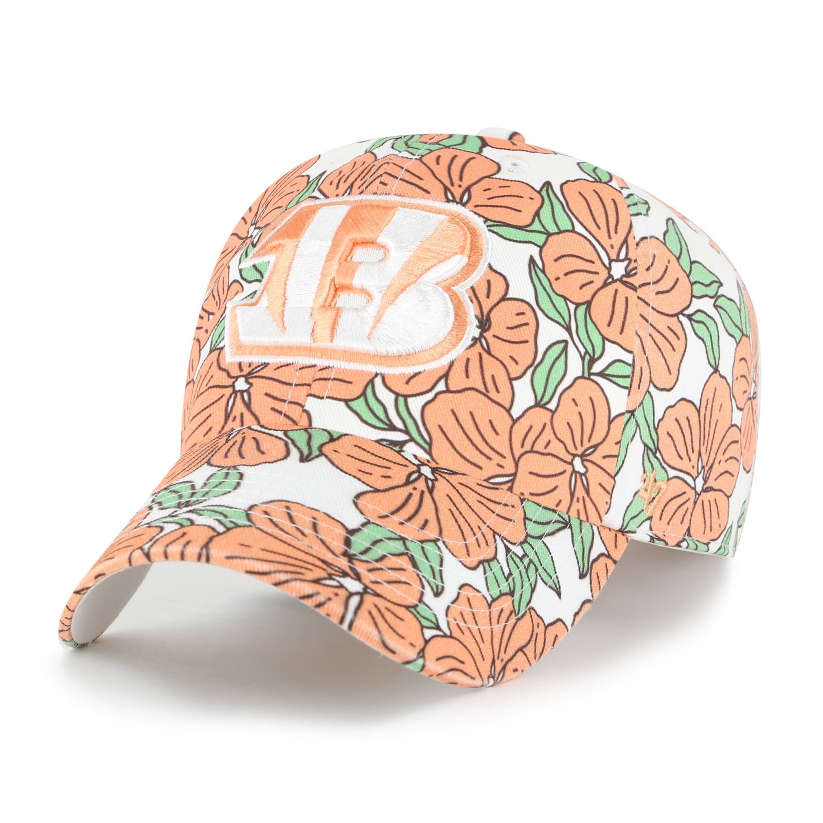Women’s ’47 White Cincinnati Bengals Florentina Clean Up Adjustable Hat