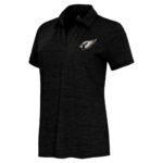 Women’s Antigua Heather Black Arizona Cardinals Layout V-Neck Polo