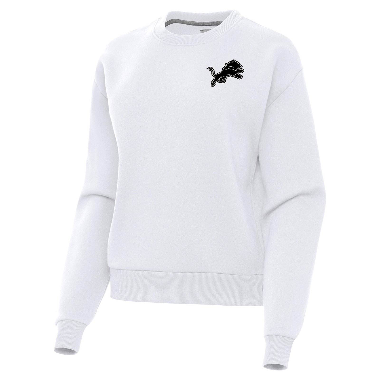 Women’s Antigua White Detroit Lions Victory Pullover Sweatshirt