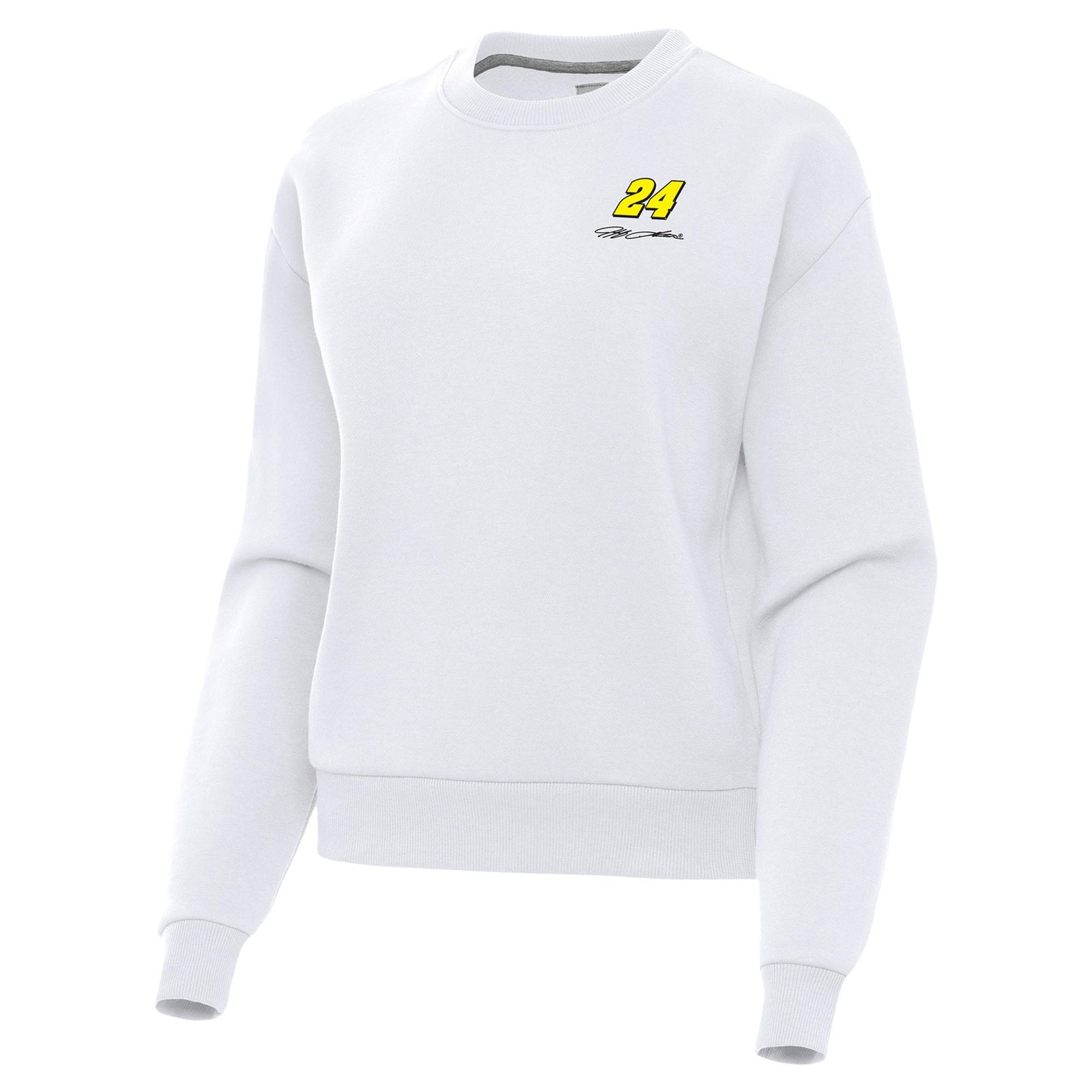 Women’s Antigua White Jeff Gordon Victory Pullover Sweatshirt