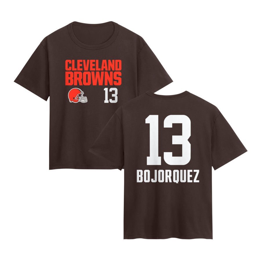 Women’s Brown Cleveland Browns Touchdown Wordmark Personalized Name & Number T-Shirt Women’s Brown Cleveland Browns Touchdown Wordmark Personalized Name & Number T-Shirt