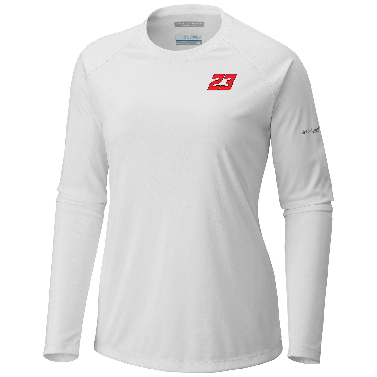 Women’s Columbia White Bubba Wallace Tidal Tee II Omni-Wick Raglan Long Sleeve T-Shirt