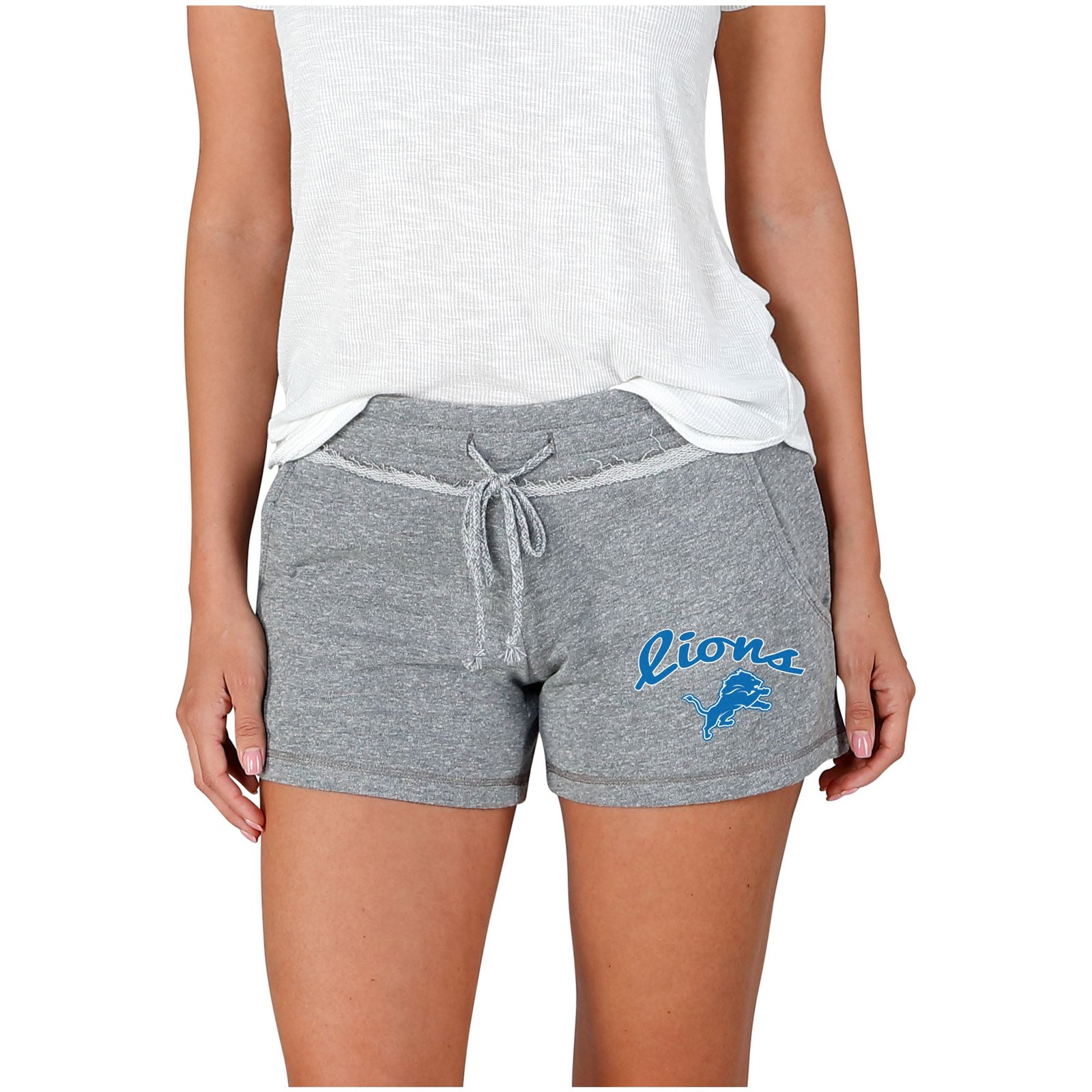 Women’s Concepts Sport Gray Detroit Lions Mainstream Terry Shorts