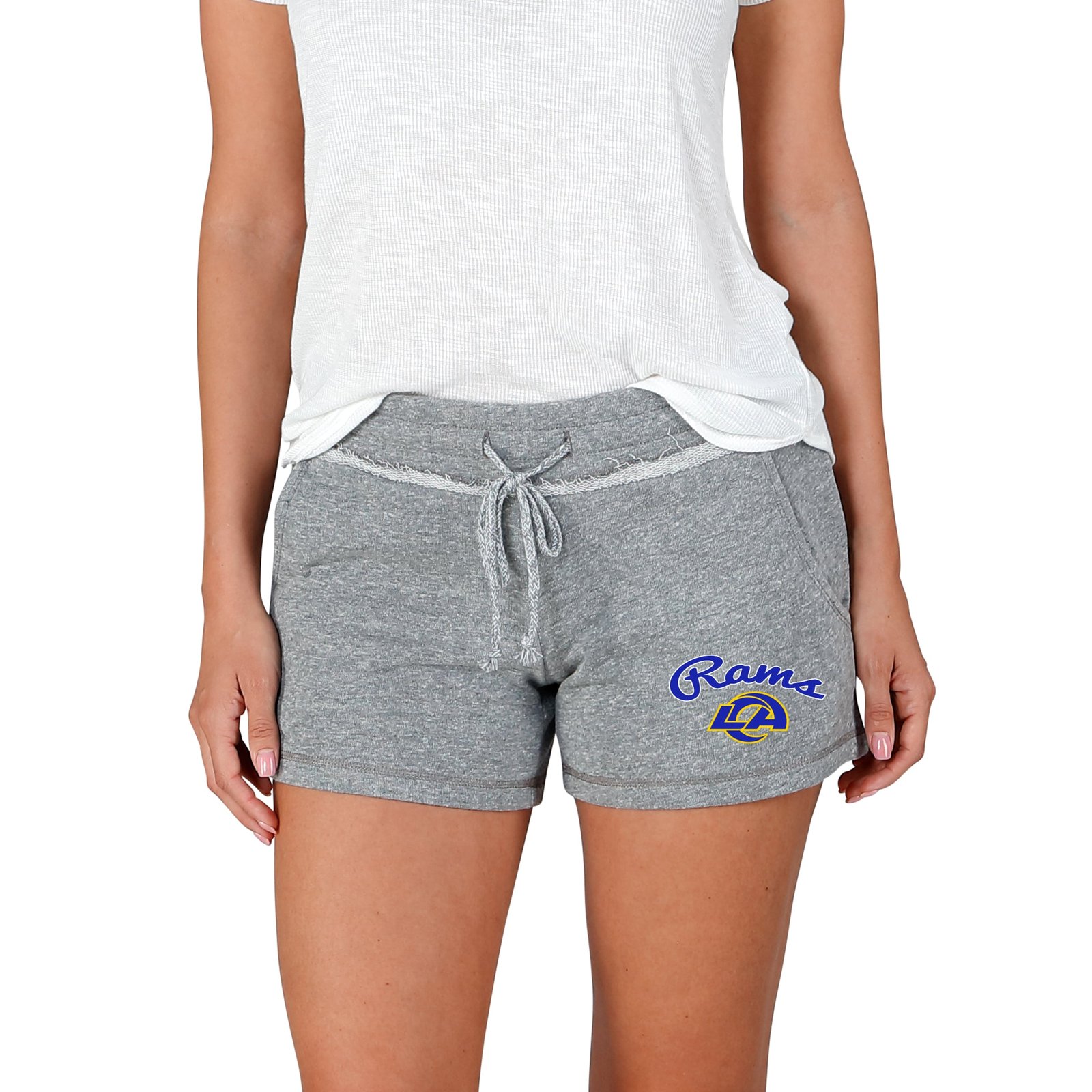 Women’s Concepts Sport Gray Los Angeles Rams Mainstream Terry Shorts