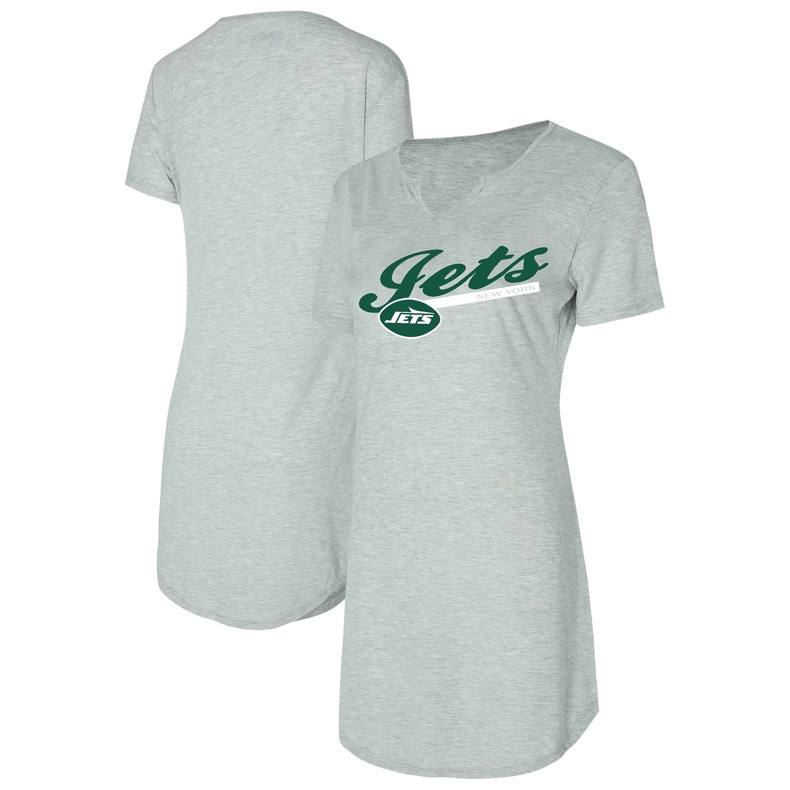 Women’s Concepts Sport Gray New York Jets Petition Knit Nightshirt