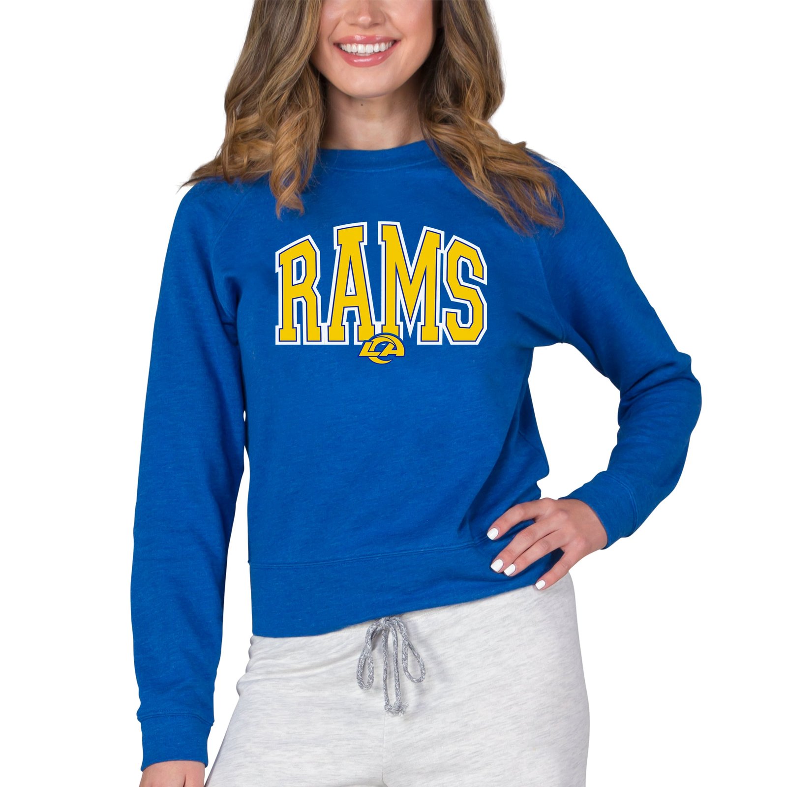 Women’s Concepts Sport Royal Los Angeles Rams Mainstream Terry Long Sleeve Top