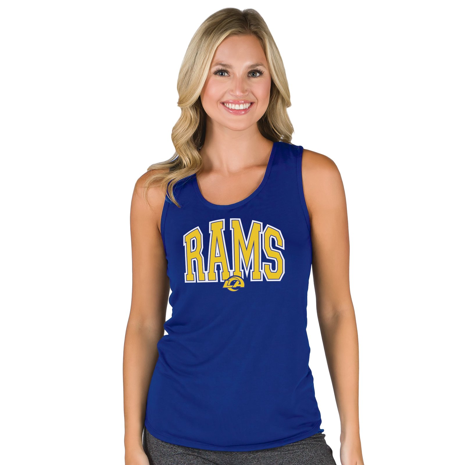 Women’s Concepts Sport Royal Los Angeles Rams Marathon Racer Back Tank Top