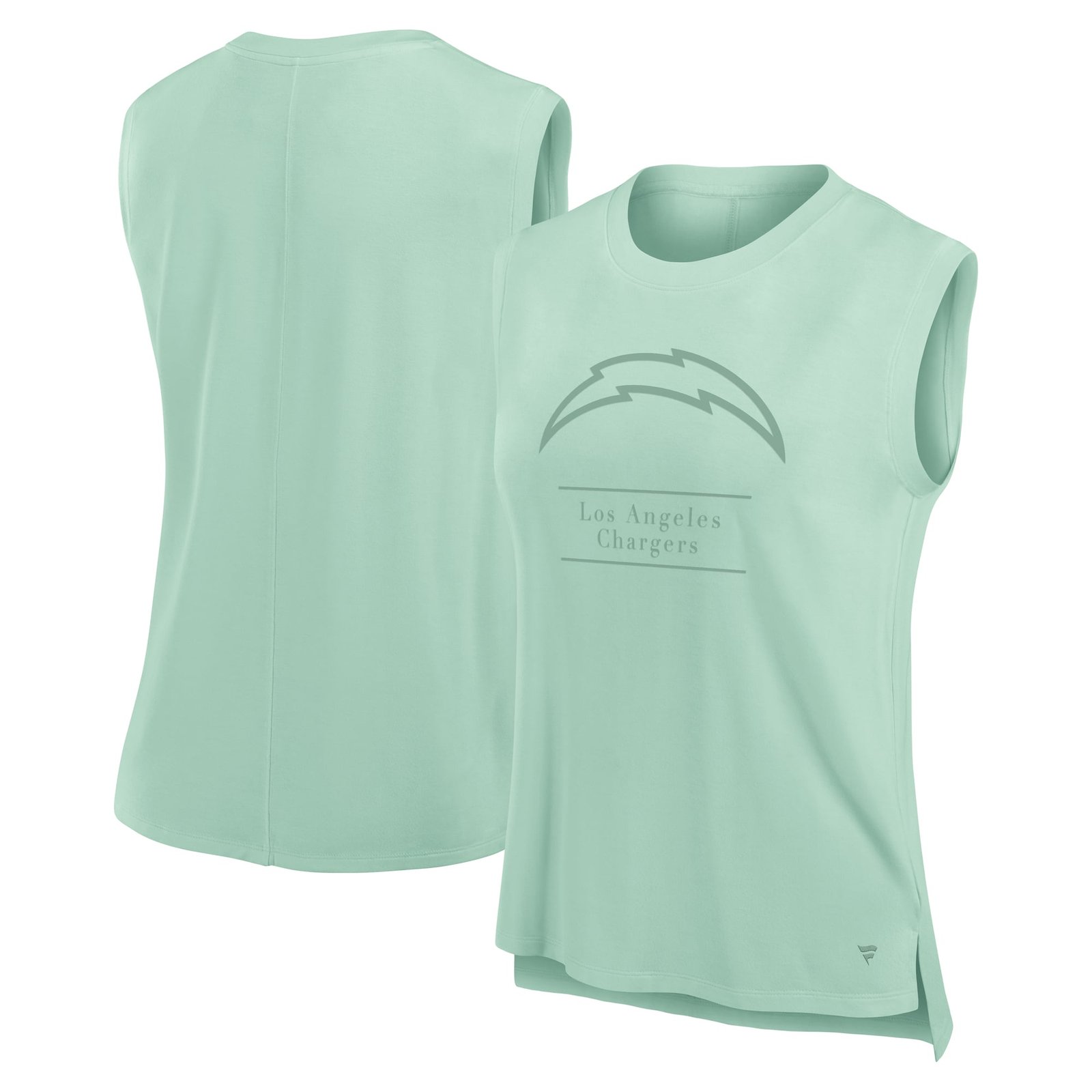 Women’s Fanatics Mint Los Angeles Chargers Studio Embrace Tank Top