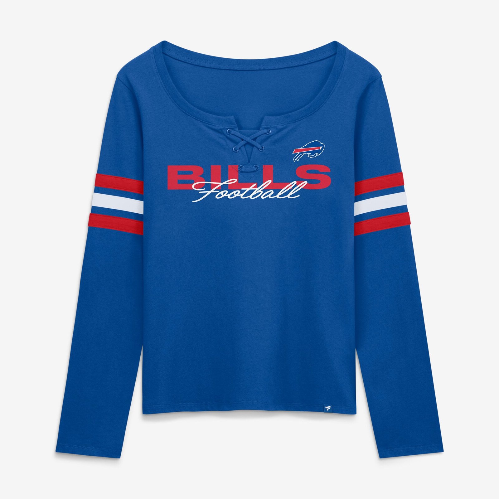 Women’s Fanatics Royal Buffalo Bills Team First Coverage Scheme Lace-Up Long Sleeve T-Shirt