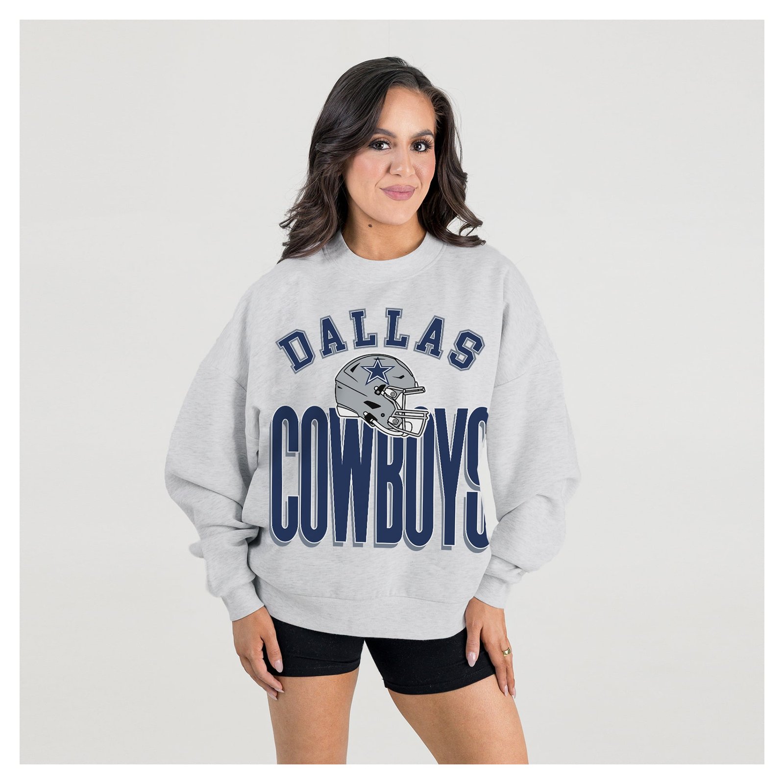 Women’s Gameday Couture Ash Dallas Cowboys Fierce Focus Premium Oversized Fleece Pullover Sweatshirt Women’s Gameday Couture Ash Dallas Cowboys Fierce Focus Premium Oversized Fleece Pullover Sweatshirt