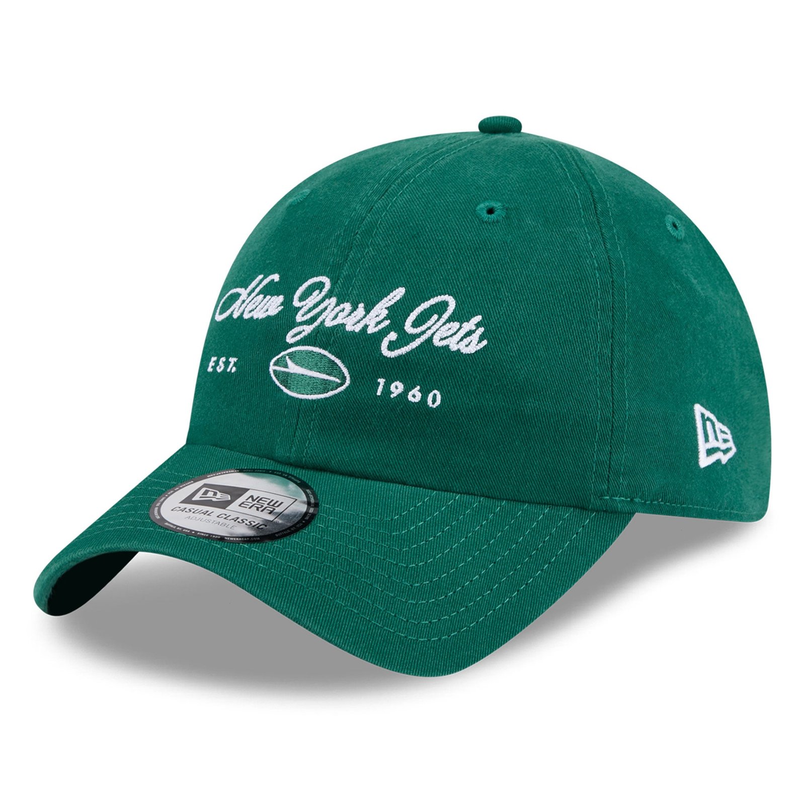 Women’s New Era Green New York Jets Script Casual Classic Adjustable Hat
