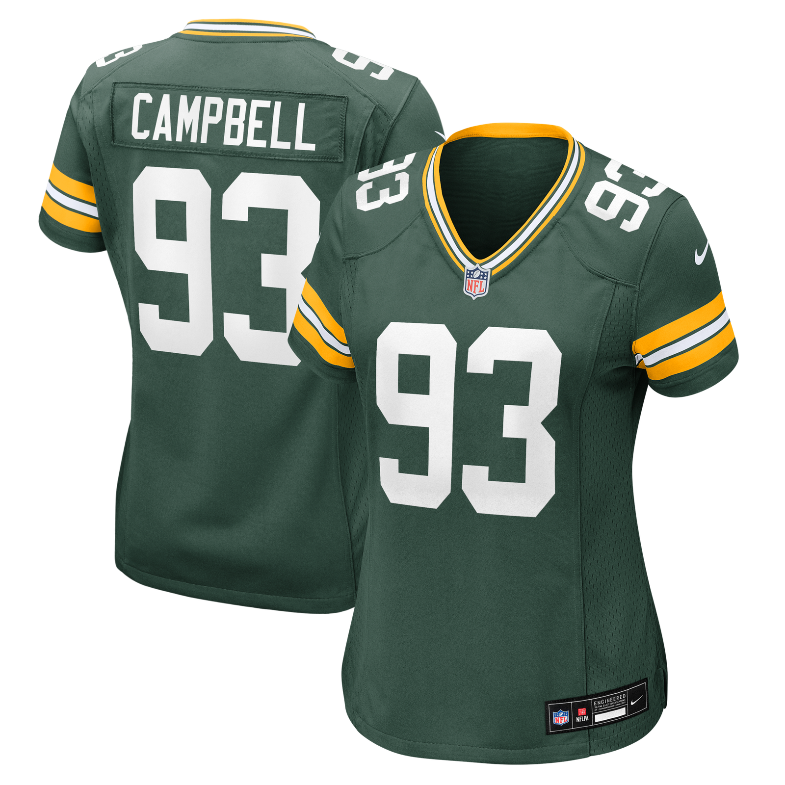 Women’s Nike Anthony Campbell Green Green Bay Packers Team Game Jersey