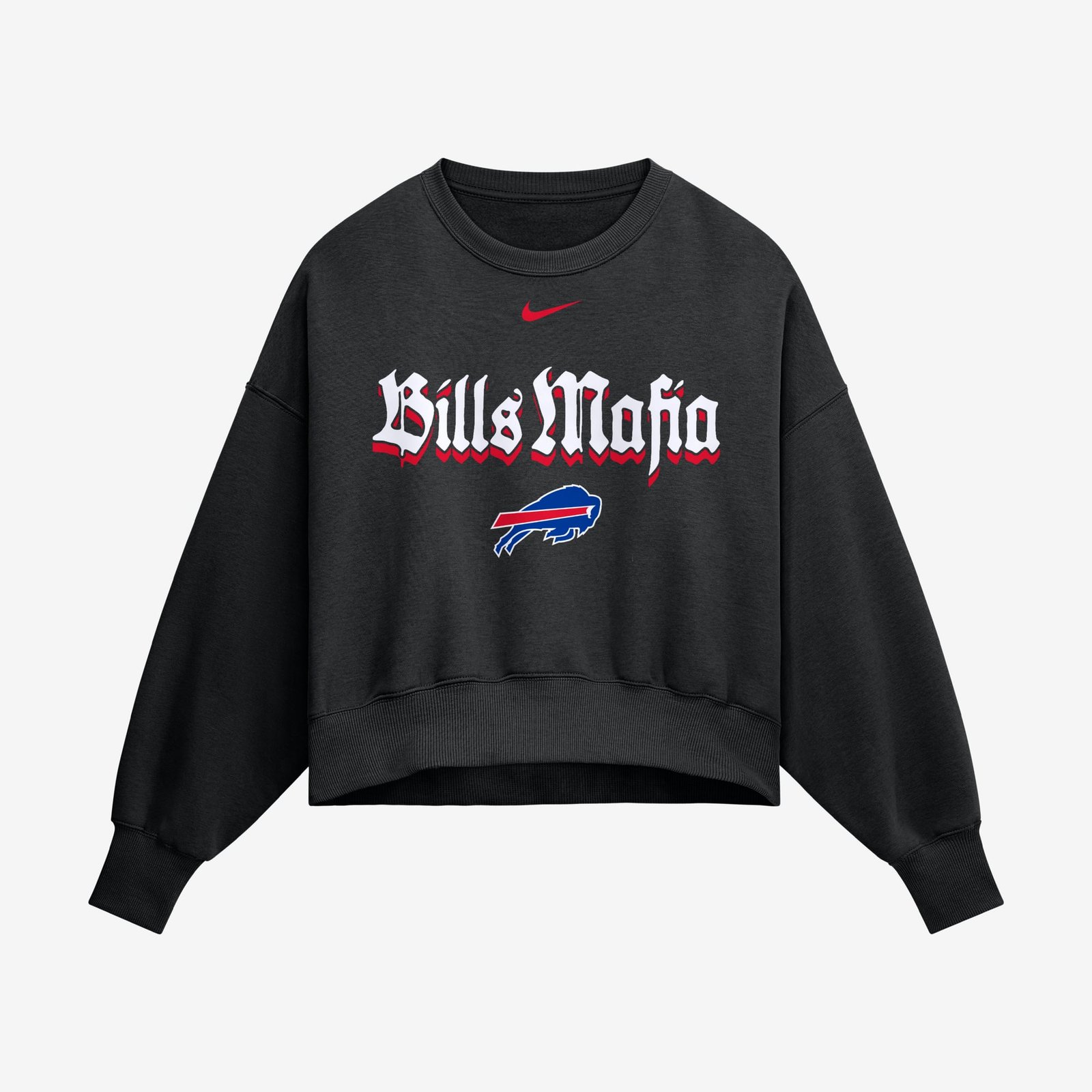 Women’s Nike Black Buffalo Bills Bills Mafia Oversized Fleece Sweatshirt