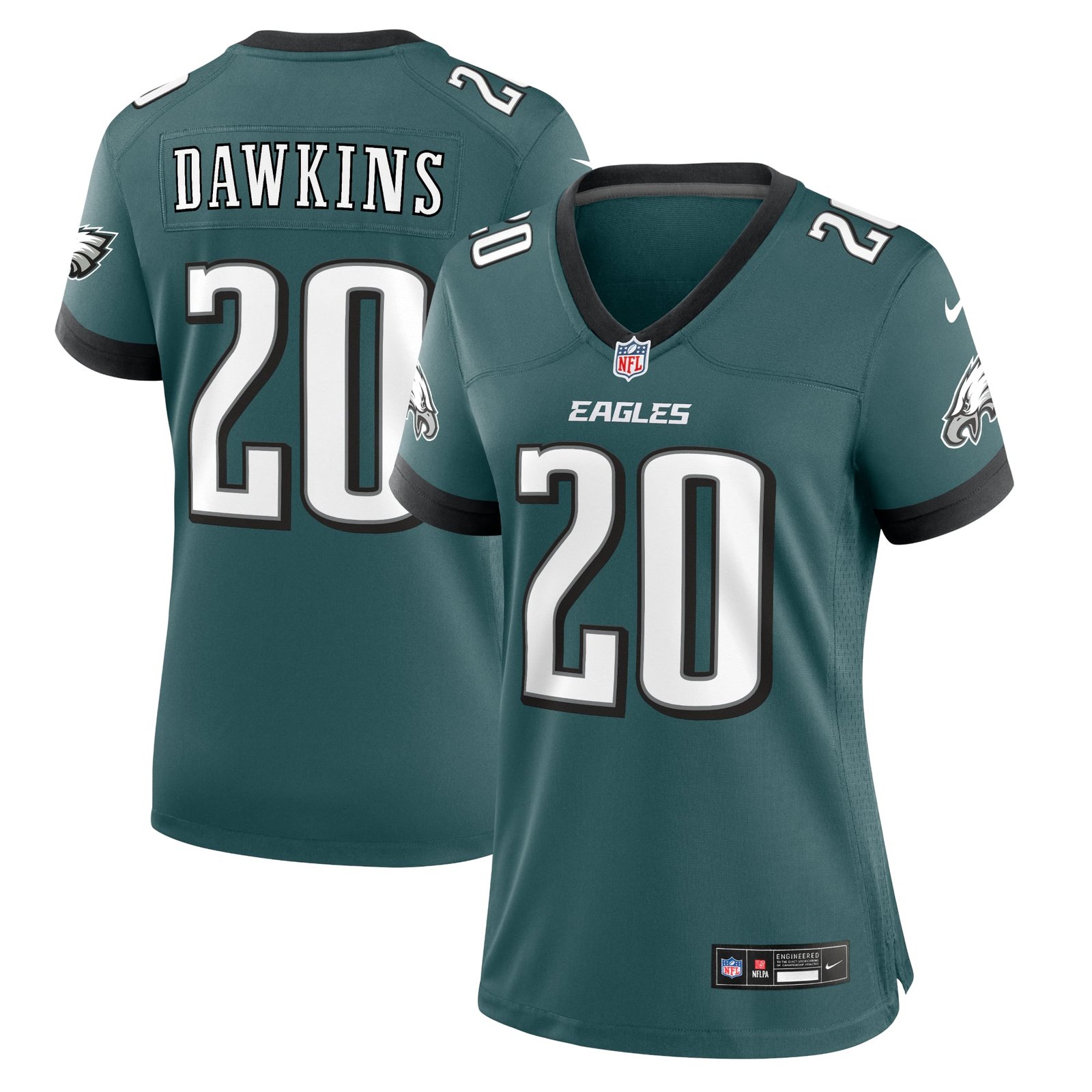 Women’s Nike Brian Dawkins Midnight Green Philadelphia Eagles Retired Player Game Jersey