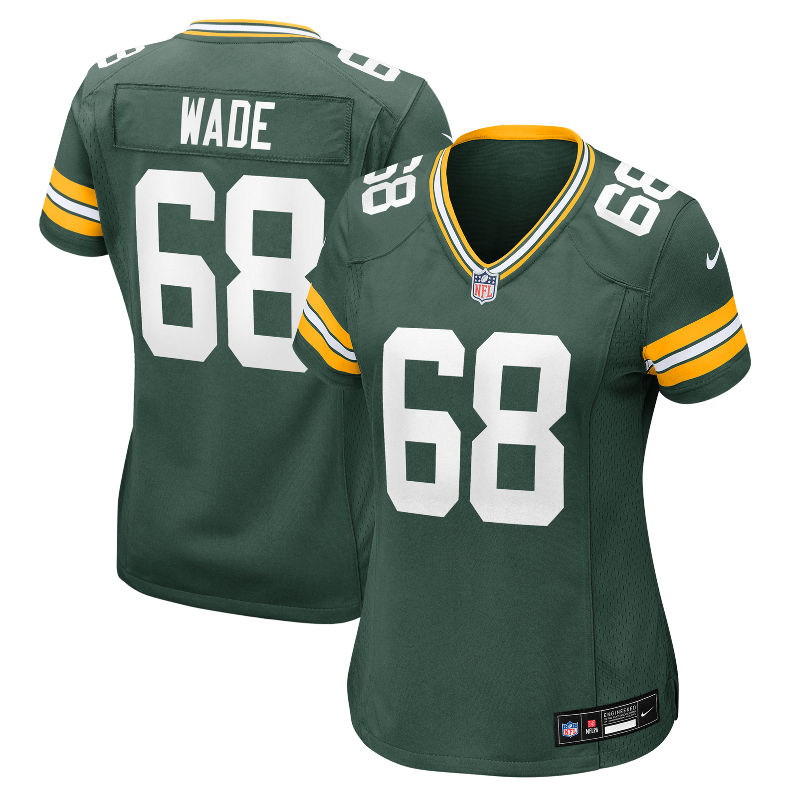 Women’s Nike Dillon Wade Green Green Bay Packers Team Game Jersey