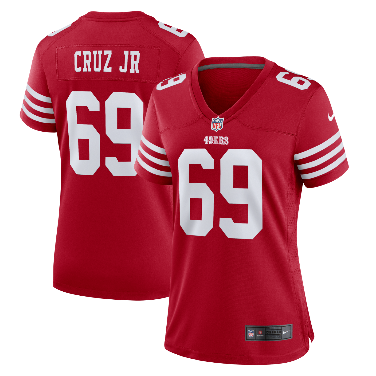 Women’s Nike Enrique Cruz Jr. Scarlet San Francisco 49ers Team Game Jersey