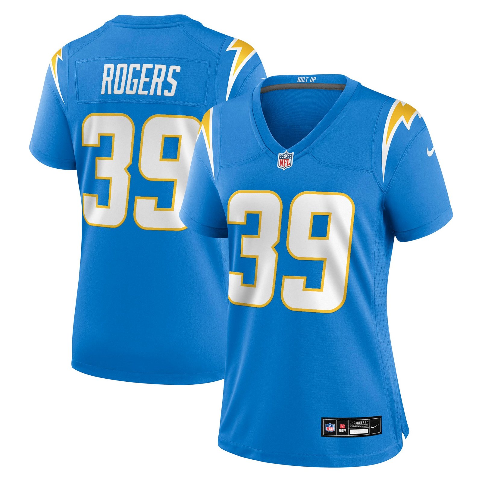 Women’s Nike Eric Rogers Powder Blue Los Angeles Chargers Team Game Jersey