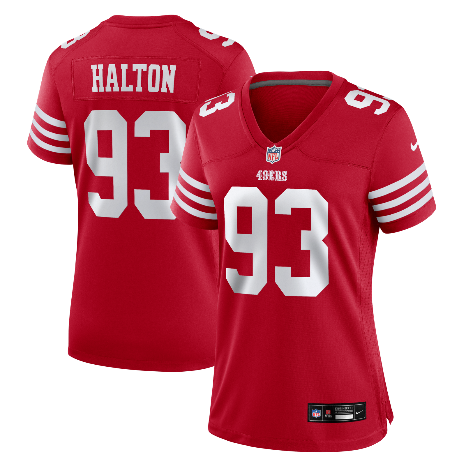 Women’s Nike Gracen Halton Scarlet San Francisco 49ers Team Game Jersey