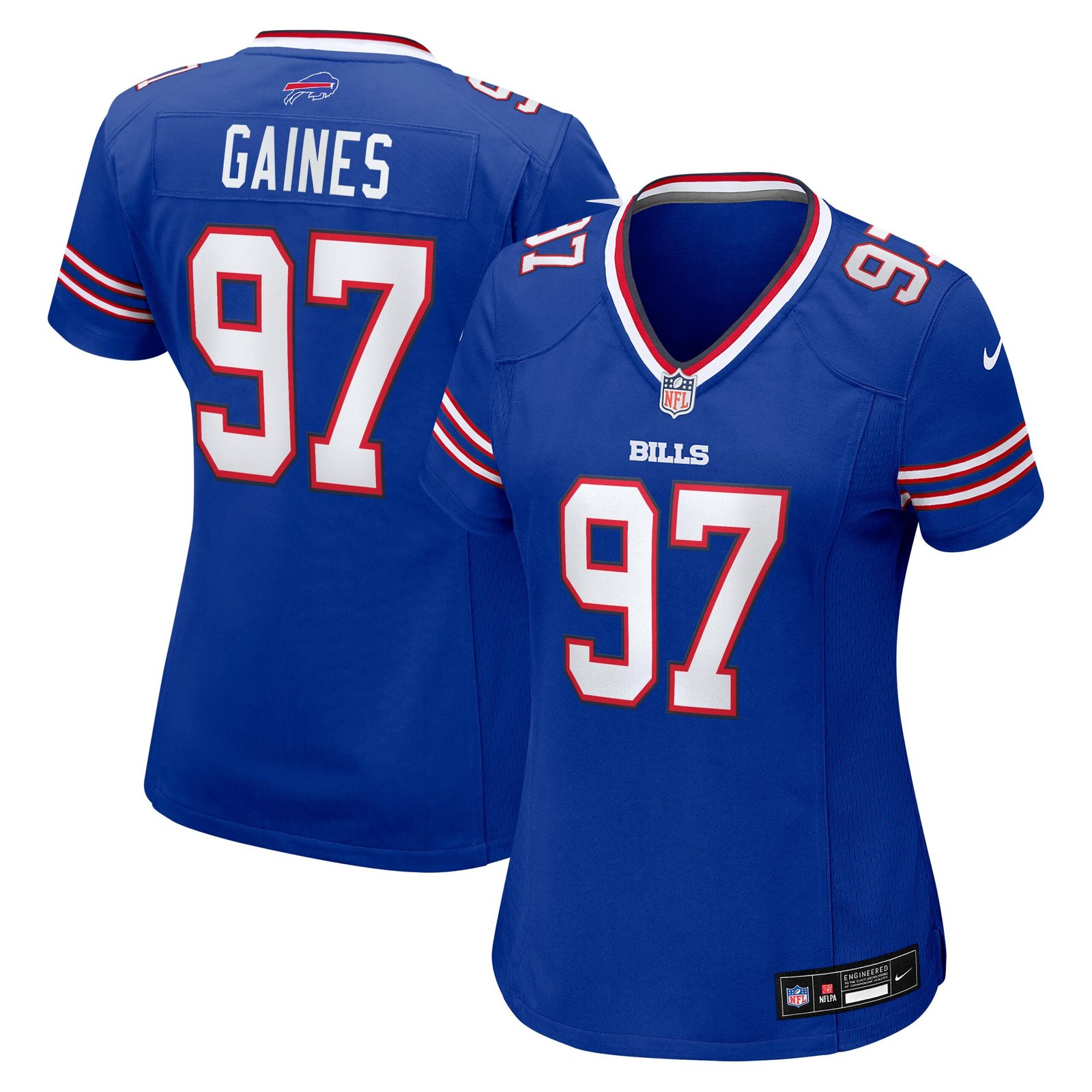 Women’s Nike Greg Gaines Royal Buffalo Bills Team Game Jersey