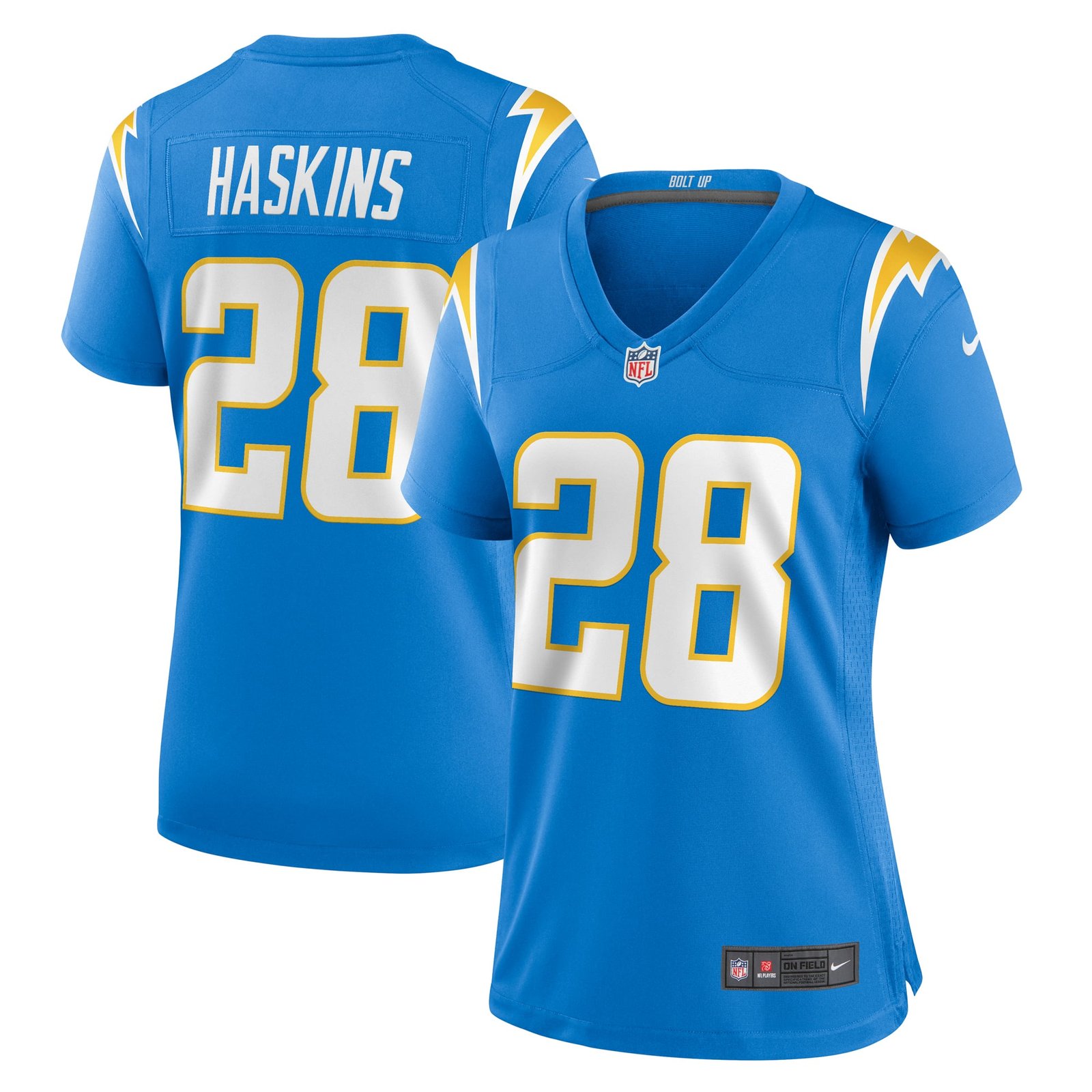 Women’s Nike Hassan Haskins Powder Blue Los Angeles Chargers Game Jersey