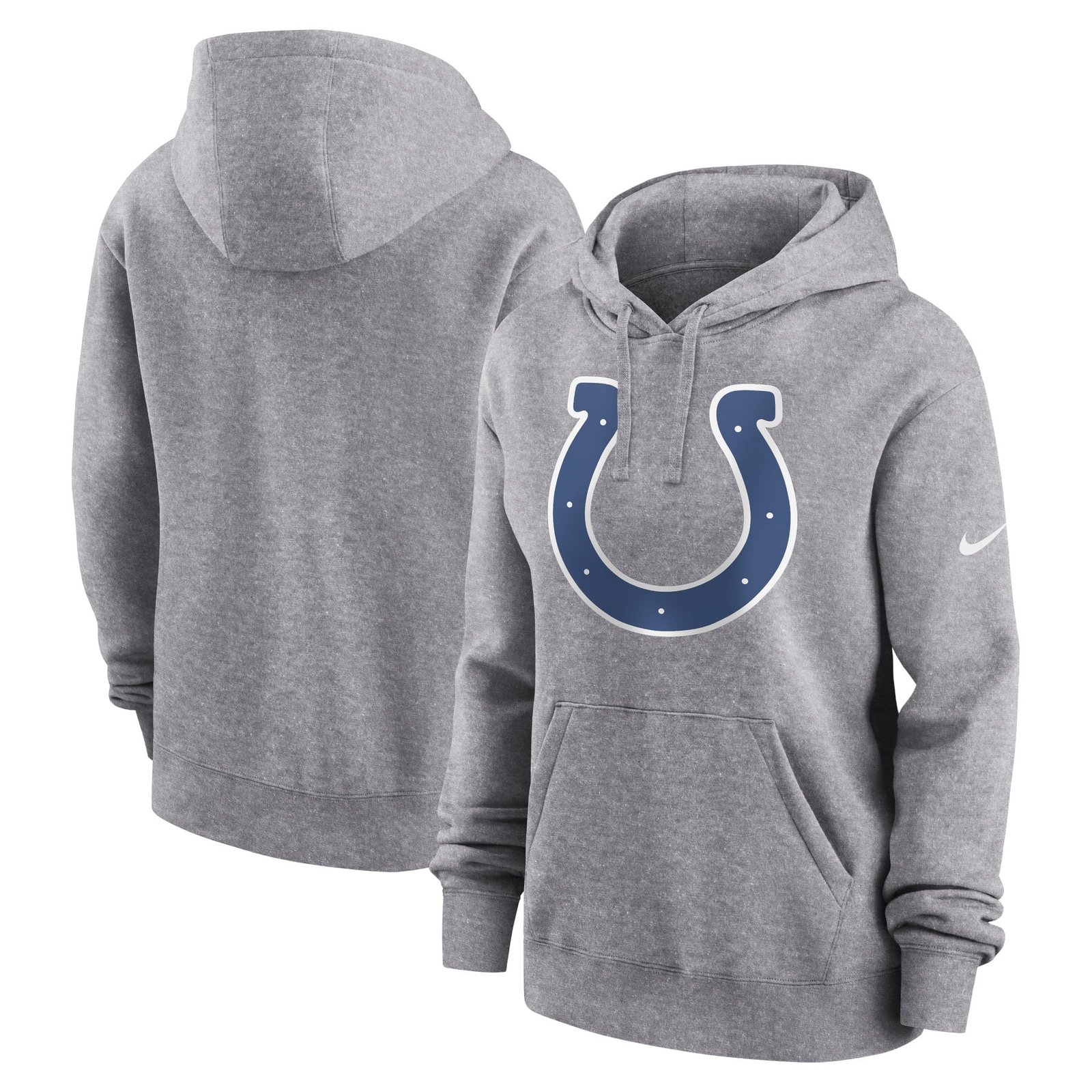 Women’s Nike Heather Gray Indianapolis Colts Team Logo Club Fleece Pullover Hoodie